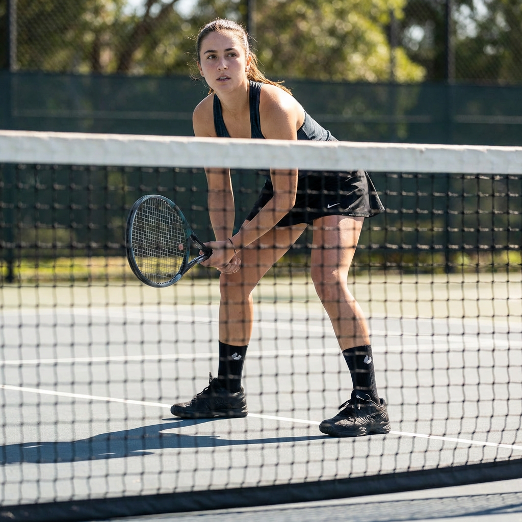 Tennis Socken Crew Schwarz/Grau