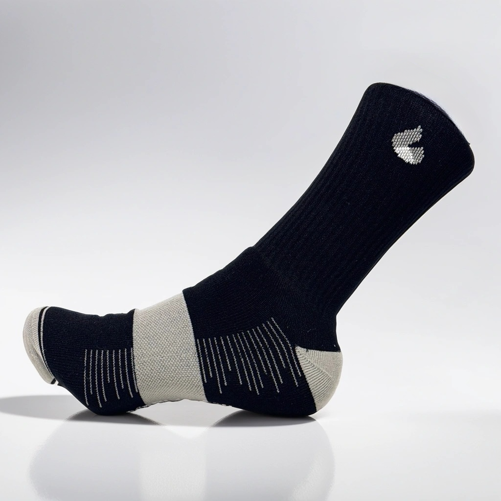 Tennis Socken Crew Lite Schwarz/Grau