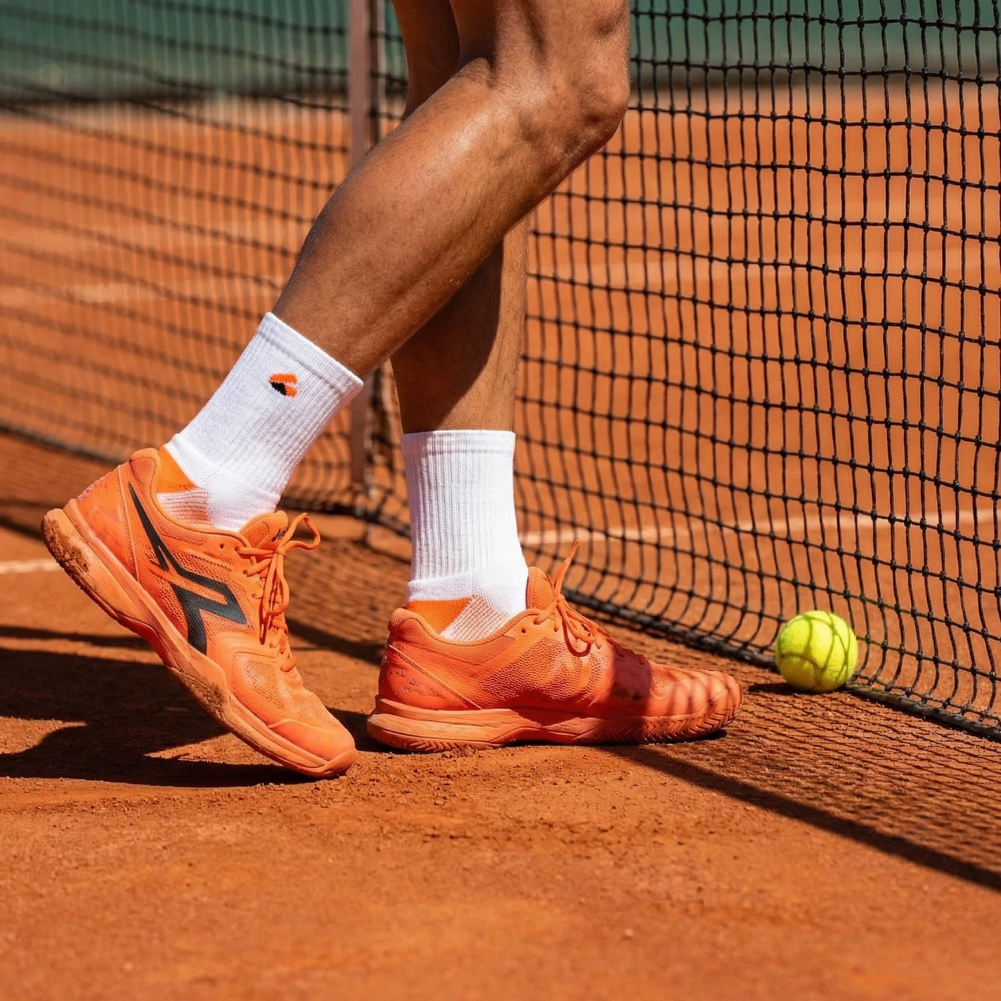 Tennis Socken Crew Lite Weiss/Orange