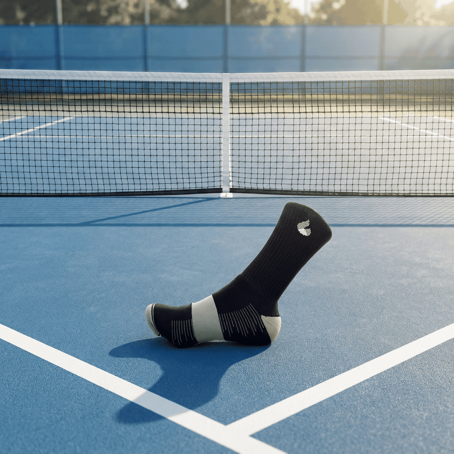 Chaussettes de Tennis Crew Noir/Gris
