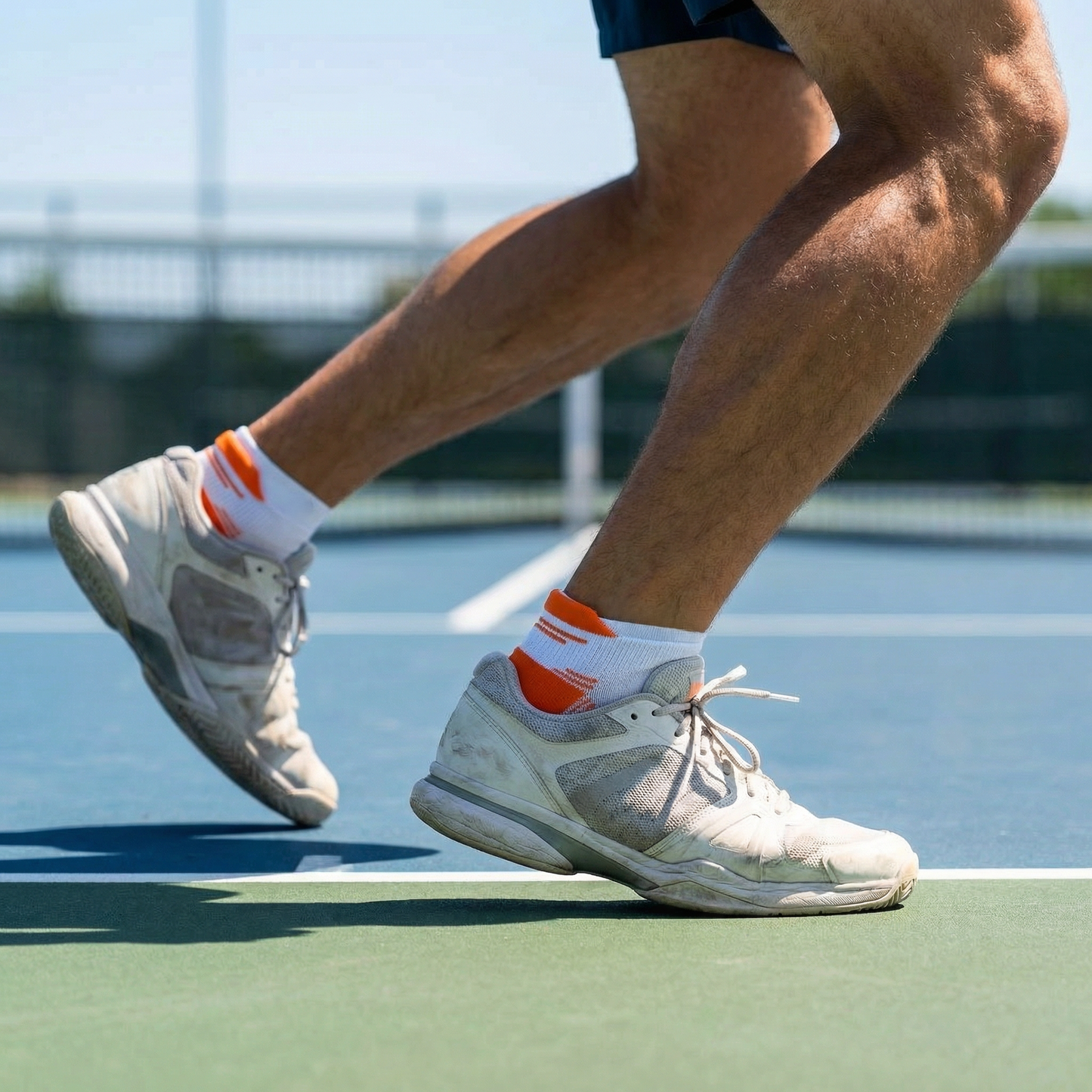 Chaussettes de Tennis Low Cut Lite Blanc/Orange
