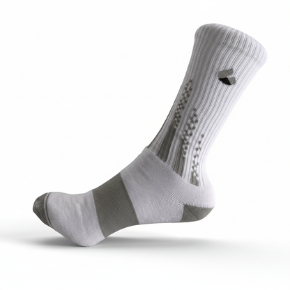Pickleball Socks Crew White/Grey